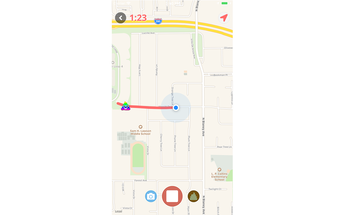 Walkles app map